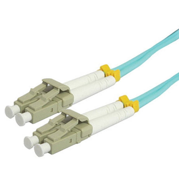 Comprehensive 49.2' 10Gb LC/LC Duplex 50/125 Multimode Fiber Patch Cable, Aqua
