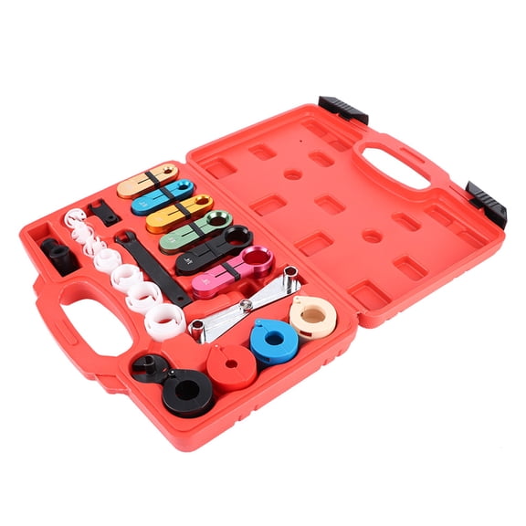 Comprehensive 25-Piece Automotive Air Conditioning Fuel Transmission Line Quick Disconnect Tool Kit for A/C Repair, Aluminum Alloy Spring Lock Remover Tool Set for Universal Vehicle Maintenance