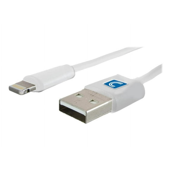 Comprehensive 6 ft Lightning Male to USB A Male Cable White LTNG-USBA-6ST