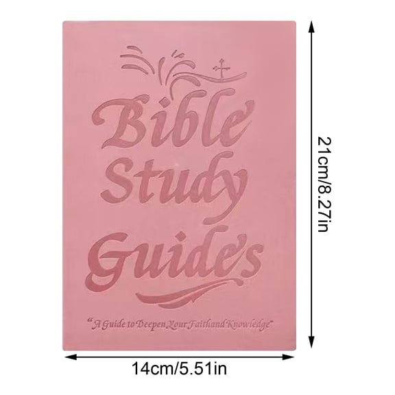 Bible Study Journal, Christian Planner Notebook, 66 Page Scripture Study Guide with Guided Reflections for Small Group & Personal Devotion Pink （1Pc)