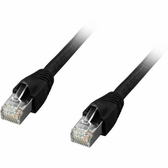 Comprehensive Cable CAT6A-1BLK Cat6a Shielded Patch Cable Cabl Black 1ft.
