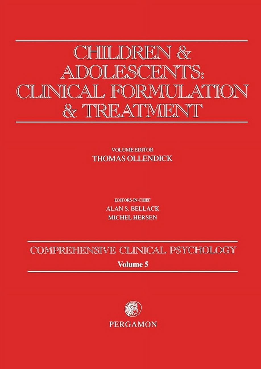 Comprehensive Clinical Psychology S Children and Adolescents: Clinical ...
