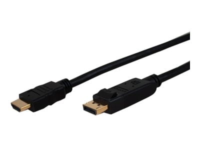 Comprehensive DISP-HD-15ST 15 ft. Black Connector Type 1: HDMI Male  Connector Type 2: DisplayPort Latching Male DisplayPort to HDMI Cable Male to Male