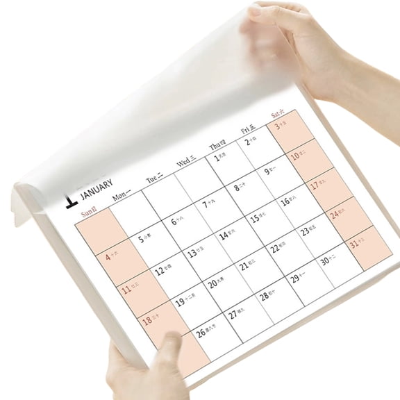 Comprehensive Desk Calendar Date Display Mat and Pad 2026 Nonslip Desk Mat Calendar Multifunctional Planners Pad