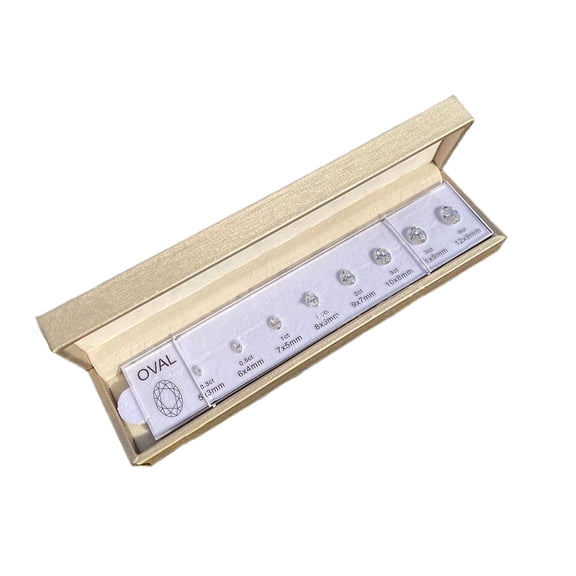 Comprehensive Gemstones Comparison Chart with Sturdy Cubic Zirconia Carat Guide Making Tool for Jewelers