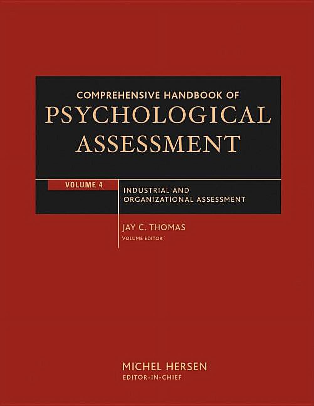 Comprehensive Handbook of Psychological Assessment: Comprehensive Handbook of Psychological Assessment, Volume 4: Industrial and Organizational Assessment (Hardcover) - image 1 of 1