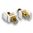 thumbnail image 1 of Comprehensive KJRCAWHT Keystone Jack FeedthroughrCA White Gold Plated Connector, 1 of 1