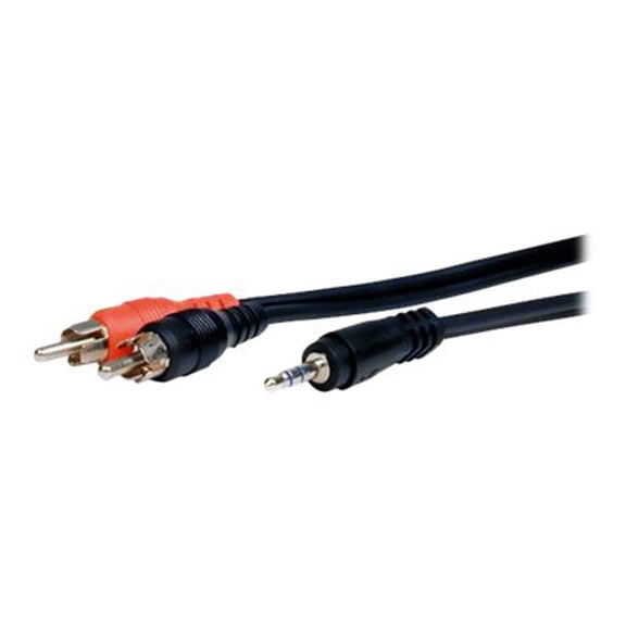 Comprehensive MPS-2PP-25ST 25 ft. Standard Series 3.5mm Stereo Mini Plug to 2 RCA Plugs Audio Cable Male to Male