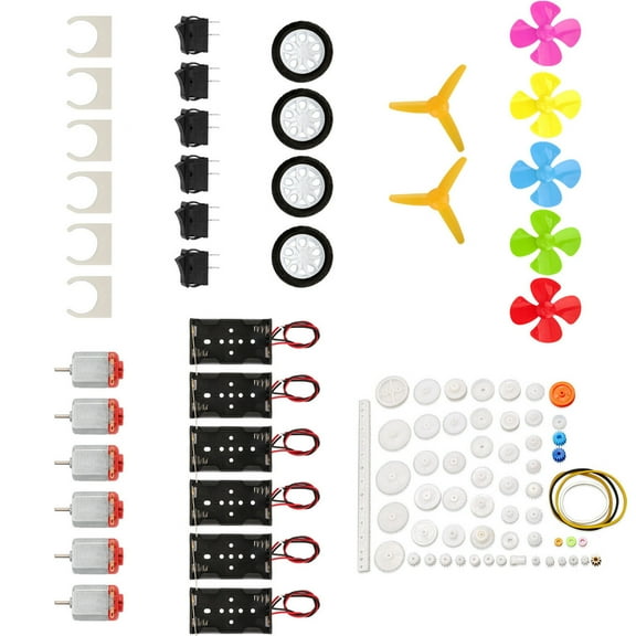 Comprehensive Motor Kit with Colorful Propellers for Educational STEM Models, DIY Toys, Science Projects