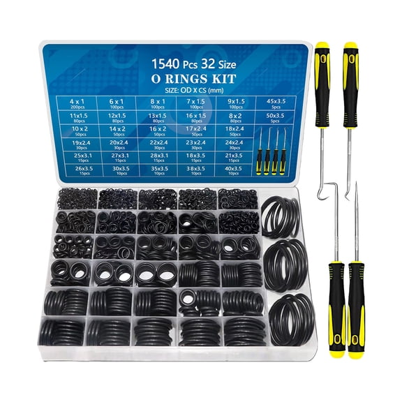 Comprehensive O Rings Nitrile Rubber Sealing Features Pick Tool For High Pressures Washers And Faucet Fixes