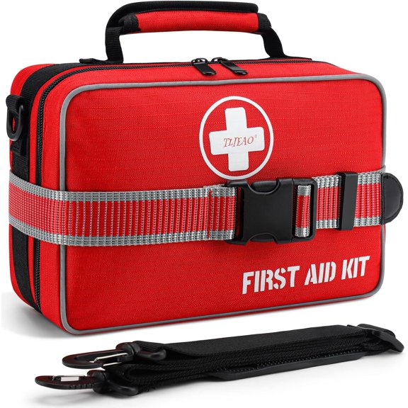 Comprehensive Premium 430 Piece Emergency First Aid Kit, Large Medical Kits for Home, Car, Camping, Travel, Hiking, Truck, Sports & Outdoor Emergencies, Businesses Home Supplies (Large)