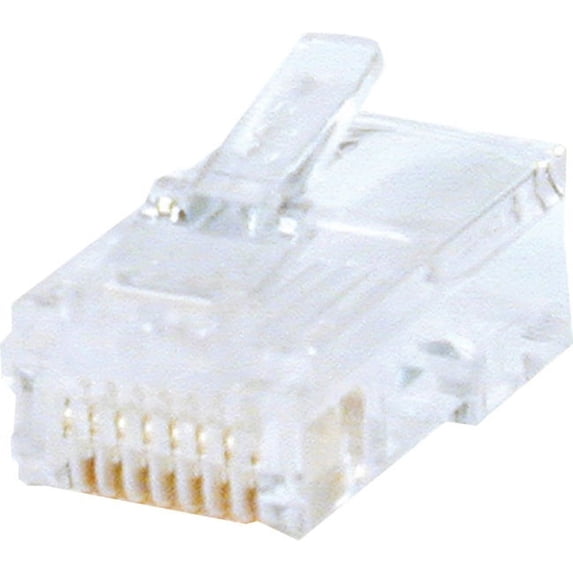 RJ-45 Plug 50u Gold Plated, 8 Position, 8 Conductor Computer Connector