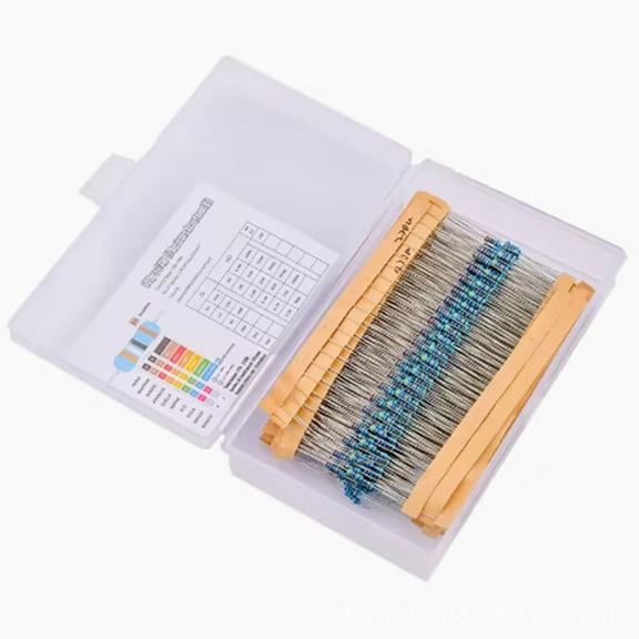 Comprehensive Resistor Kit with 640 Pcs, 64 Values, for Diy Projects And