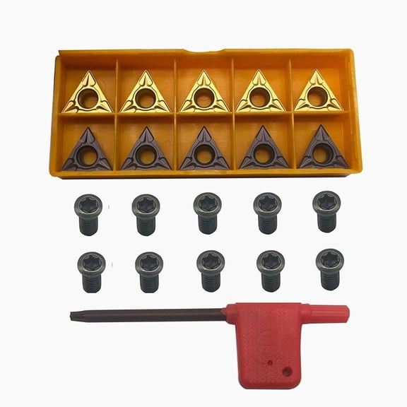 Comprehensive TCMT32 51 Insert Kit Featuring a T15 Wrench and 10 Alloy Steel Screws to Support Various Machining Needs