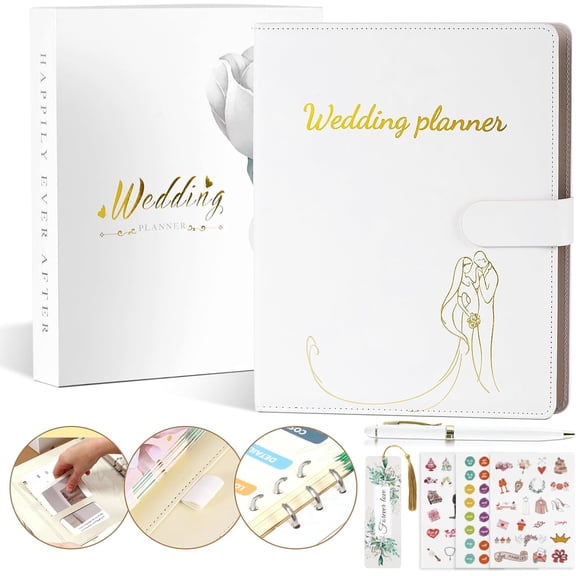 Comprehensive Wedding Planner Book and Organizer for Bride, Wedding Planning Book and Organizer Binder, Engagement Gift for Bride
