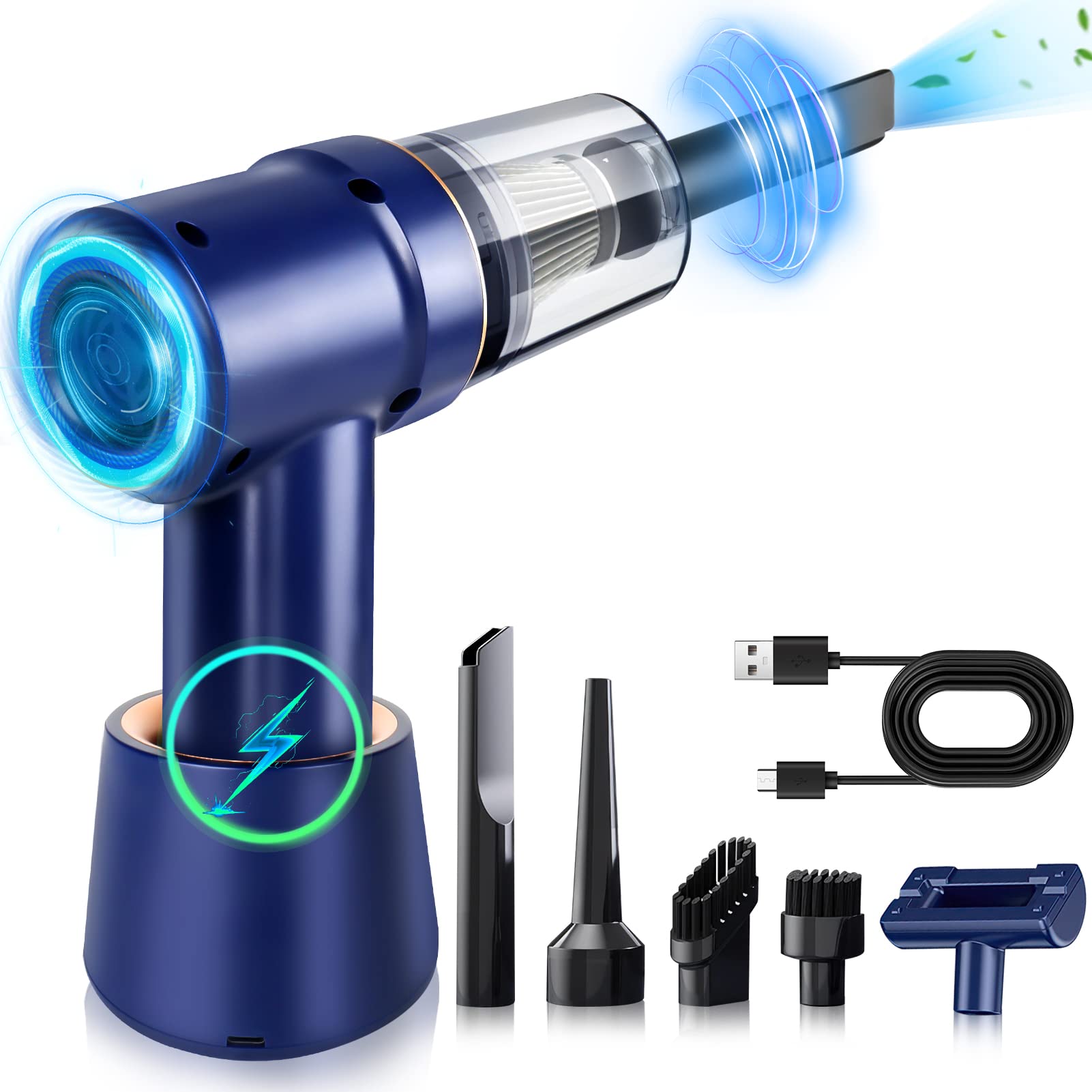 Compressed Air Cleaner for PC, 3in1 Electric Air Duster Rechargeable