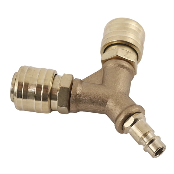 Compressed Air Distributor 2-Way NW7.2 1/4AG Compressed Air Coupling with Two Couplings Compressed Air Distributor