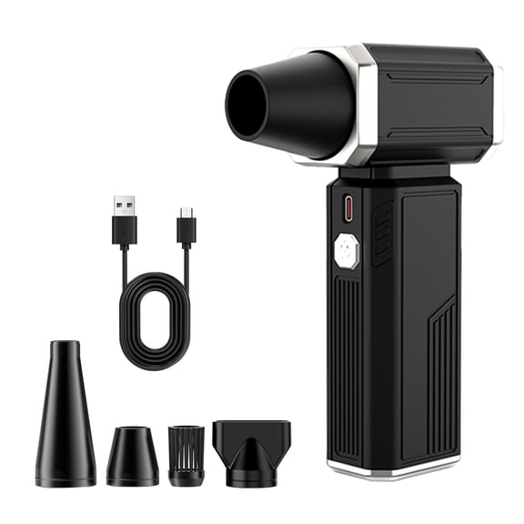 Compressed Air Duster 130000RPM Dry Blower with Replacement Nozzle Air Duster Multifunctional Fan Rechargeable