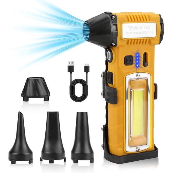 Compressed Air Duster, 130000RPM Electric Air Duster with LED Display, 2 Gear Adjustable Cordless Air Blower Magnetic Base, 8000mAh Rechargeable Air Duster for PC, Keyboard, Car, Outdoors, Home