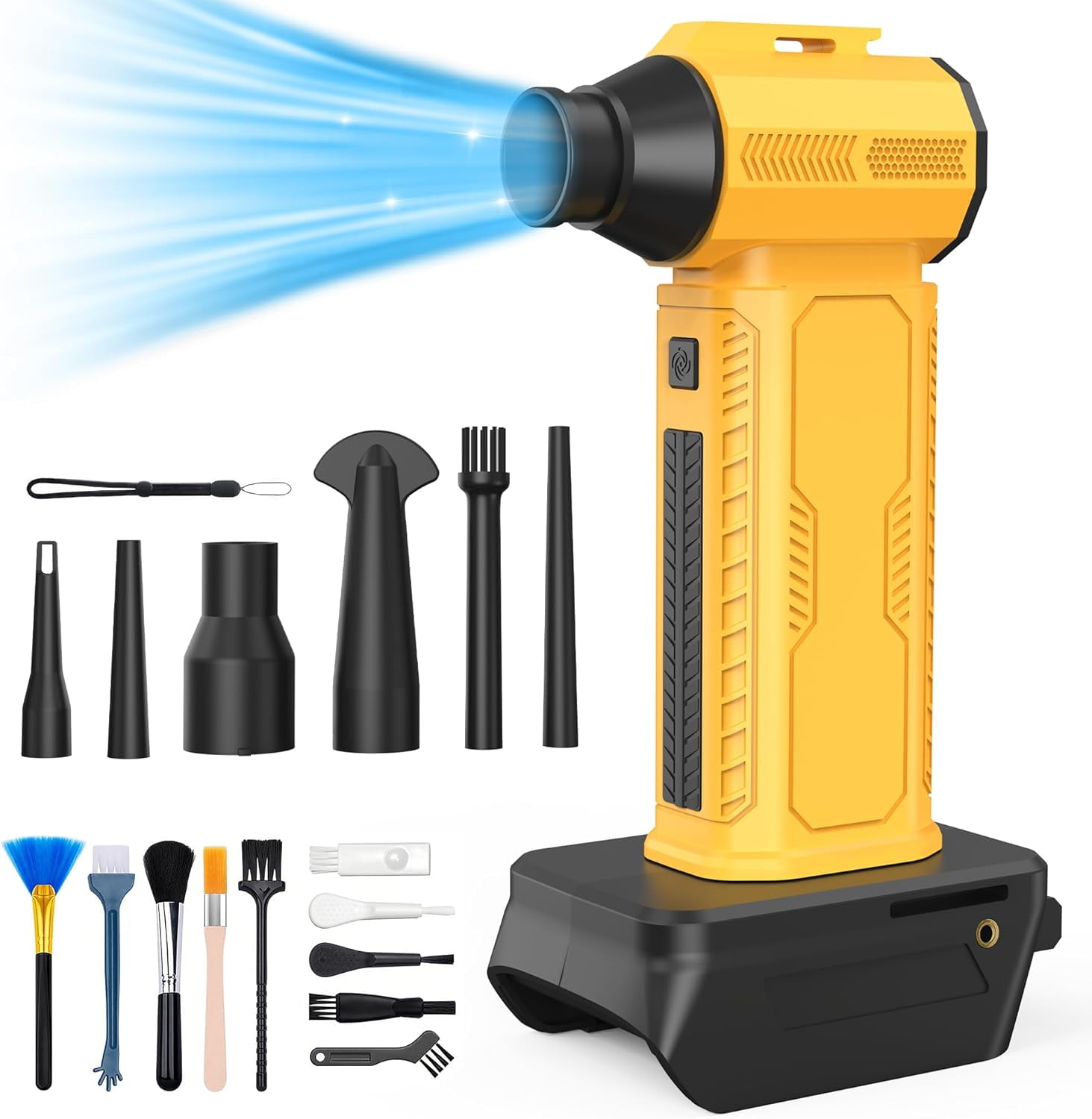 For DeWalt 20V Li-ion Lithium Battery Powered Jet Dry Blower, 130000RPM Compressed Air Duster, 4 Gear Adjustable Air Duster, Jet Fan Mini Blower For Tools, Car, Computer, Keyboard(No Battery - View #5