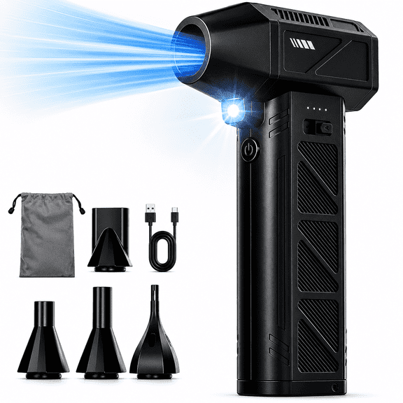 TRAKAR Compressed Air Duster, 180000RPM Brushless Motor Powerful Adjustable Rechargeable Air Blower for PC, Keyboard, Car, Home, Snow & Leaf Cleaning