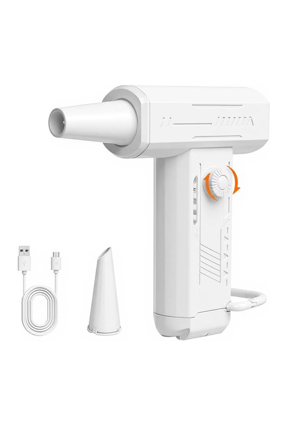 Compressed Air Duster, 4 Gear Adjustable 180000RPM Electric Air Dust Blower with LED Light for Keyboard, Car