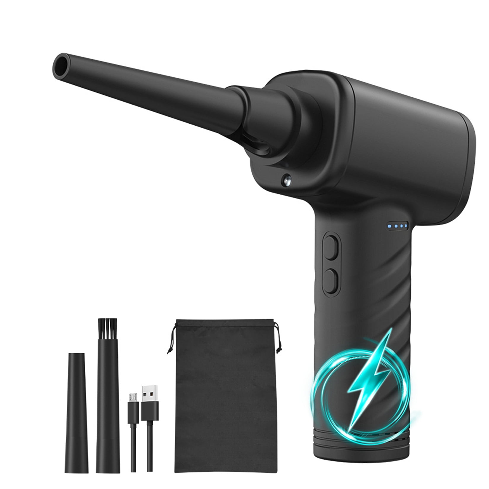 Compressed Air Duster 50000RPM Electric Air Duster Compressed Air Cans Duster,Cordless Air Blower,9KPa Airflow Electric Blower,1-Gears Speed,6000mAh Battery,70W for Computer Keyboard Electronics Clean