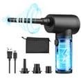 thumbnail image 1 of Compressed Air Duster, 50000RPM Electric Portable Air Blower with LED Light, 6000mAh Rechargeable Cordless Air Duster for Computer Keyboard Fast Charge, 1 of 10