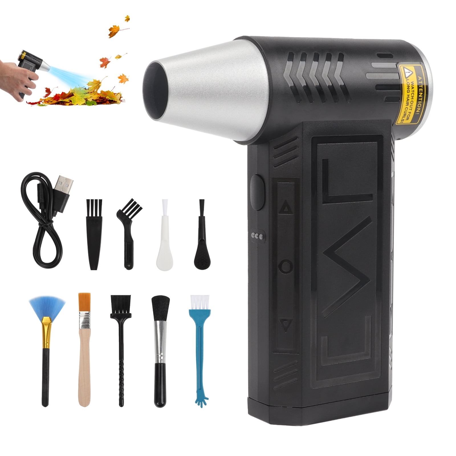 Compressed Air Duster 80000RPM Electric Air Duster, Mini Air Blower Rechargeable Cordless Keyboard Cleaning Jet Dry Blower for Car, PC and Home Cleaning Kit Replaces Compressed Air Can