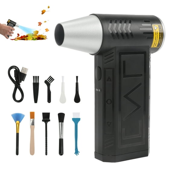 Compressed Air Duster 80000RPM Electric Air Duster, Mini Air Blower Rechargeable Cordless Keyboard Cleaning Jet Dry Blower for Car, PC and Home Cleaning Kit Replaces Compressed Air Can