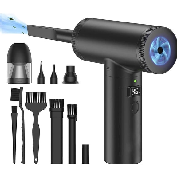 Giizhmy Compressed Air Duster Electric, Air Duster & Vacuum Cleaner 2 in 1 Rechargeable 7800mAh Cordless