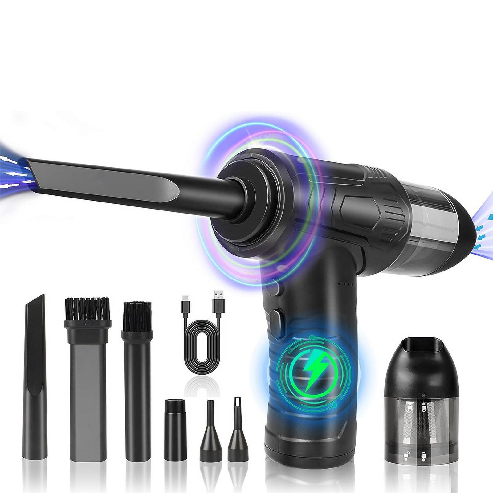 Compressed Air Duster with Air Blower 510000RPM Vacuum Cleaner and Air Duster 4 in 1 Keyboard