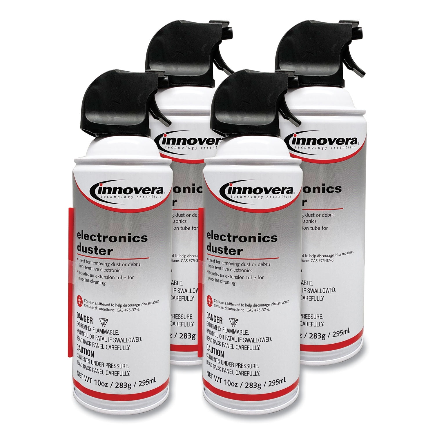 Compressed Air Duster Cleaner, 10 Oz Can, 4/pack | Bundle of 5 Packs
