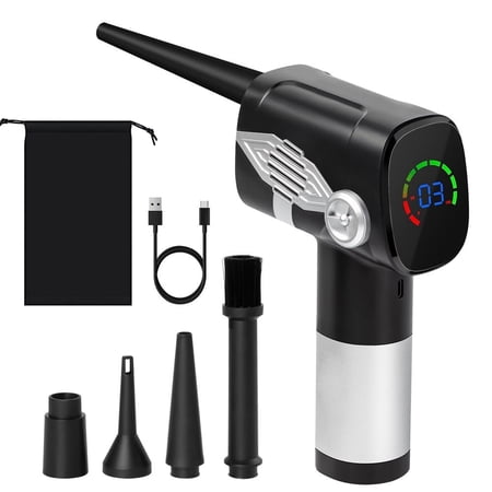 Compressed Air Duster, Electric Air Duster, 6000mAh Rechargeable Air Blower, Type-C Fast Charge, Enhanced 40000 RPM-Stepless Speed Motor, Cordless Air Duster for Computer Keyboard Cleaning price history and forecast - Kidsjoy W510019-KJ