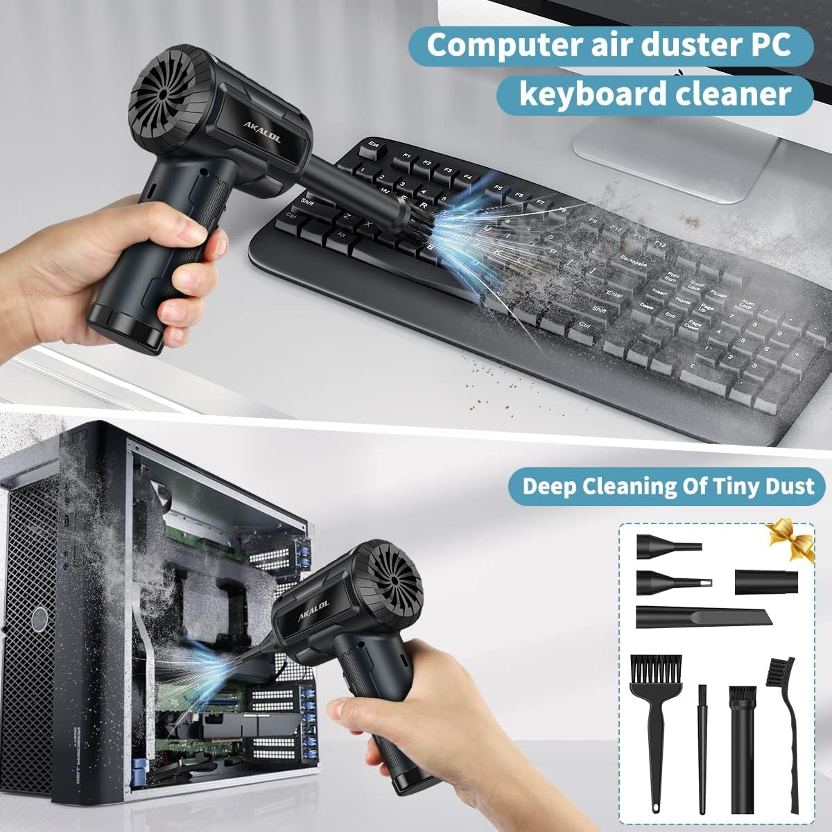 Compressed Air Duster,Electric Duster 110000RPM air Blower for Computer