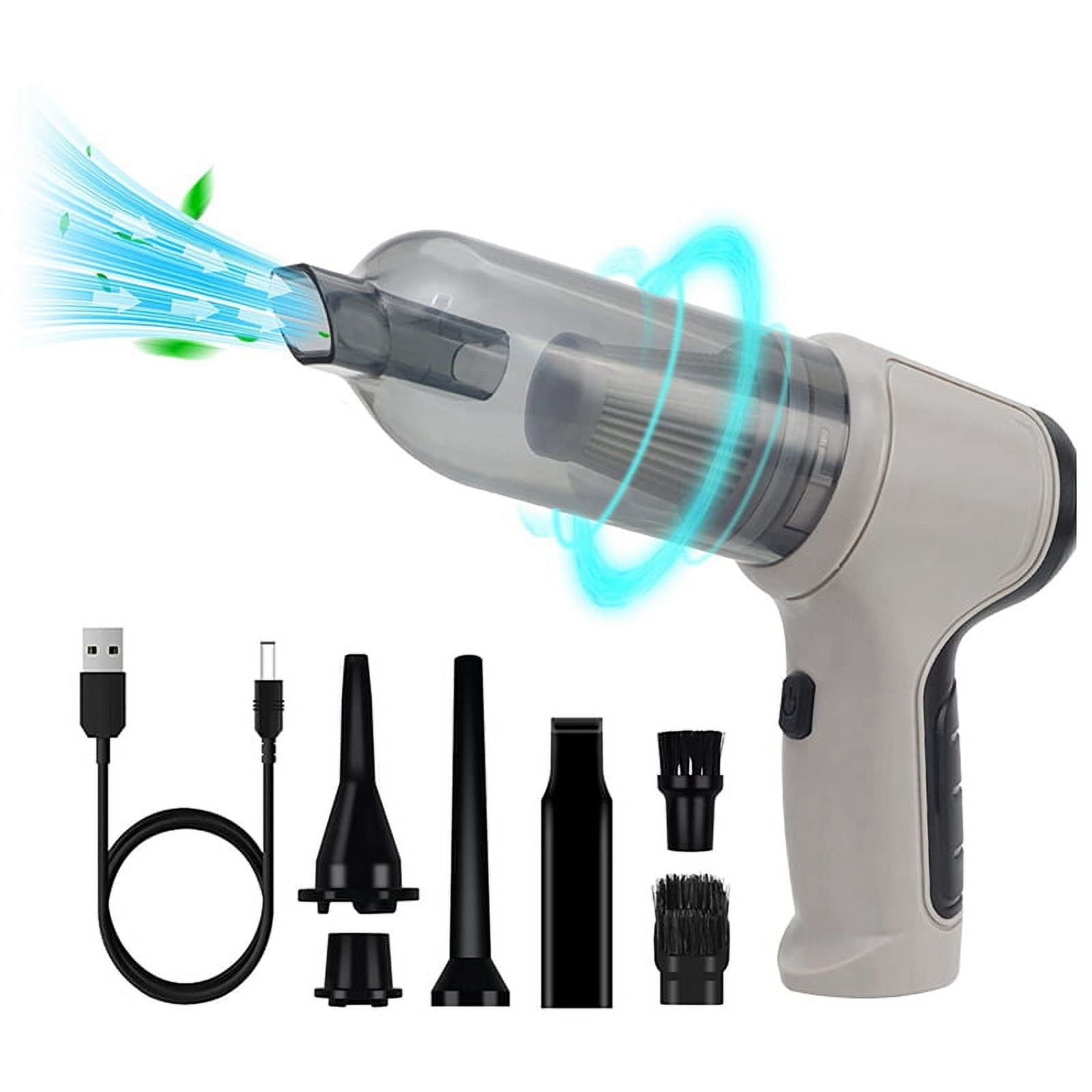 BIBIVIS Computer Air Duster, Cordless Canned Air Computer Vacuum Cleaner For Keyboard Cleaning Blue