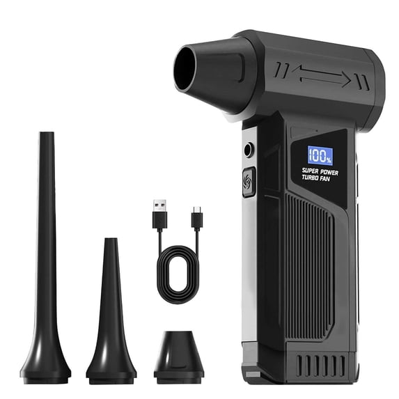 Compressed Air Duster,Rechargeable Electric Air Duster for PC Keyboard,Mini Dust Dryer Turbo Fan Handheld Blower for Car Home Office A