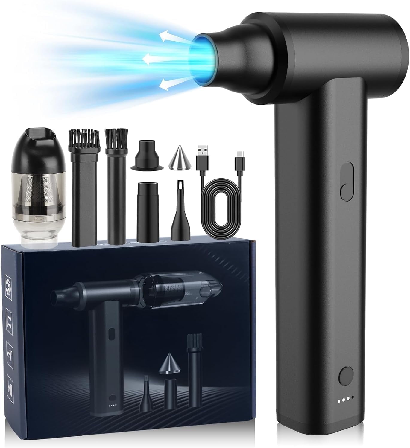 Ddluck Compressed Air Duster True 130000RPM Full Metal 8000mAh