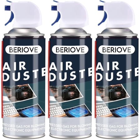 BERIOVE Keyboard Cleaner Air Spray Compressed Air Duster for Electronic Keyboard Cleaning the car dashboard 3 PCS