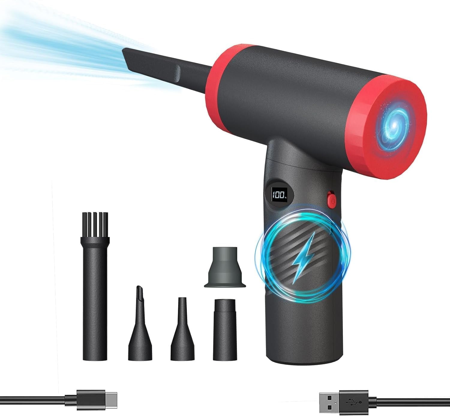 Compressed Air Dusters,100000RPM 3 Speeds Electric Air Duster