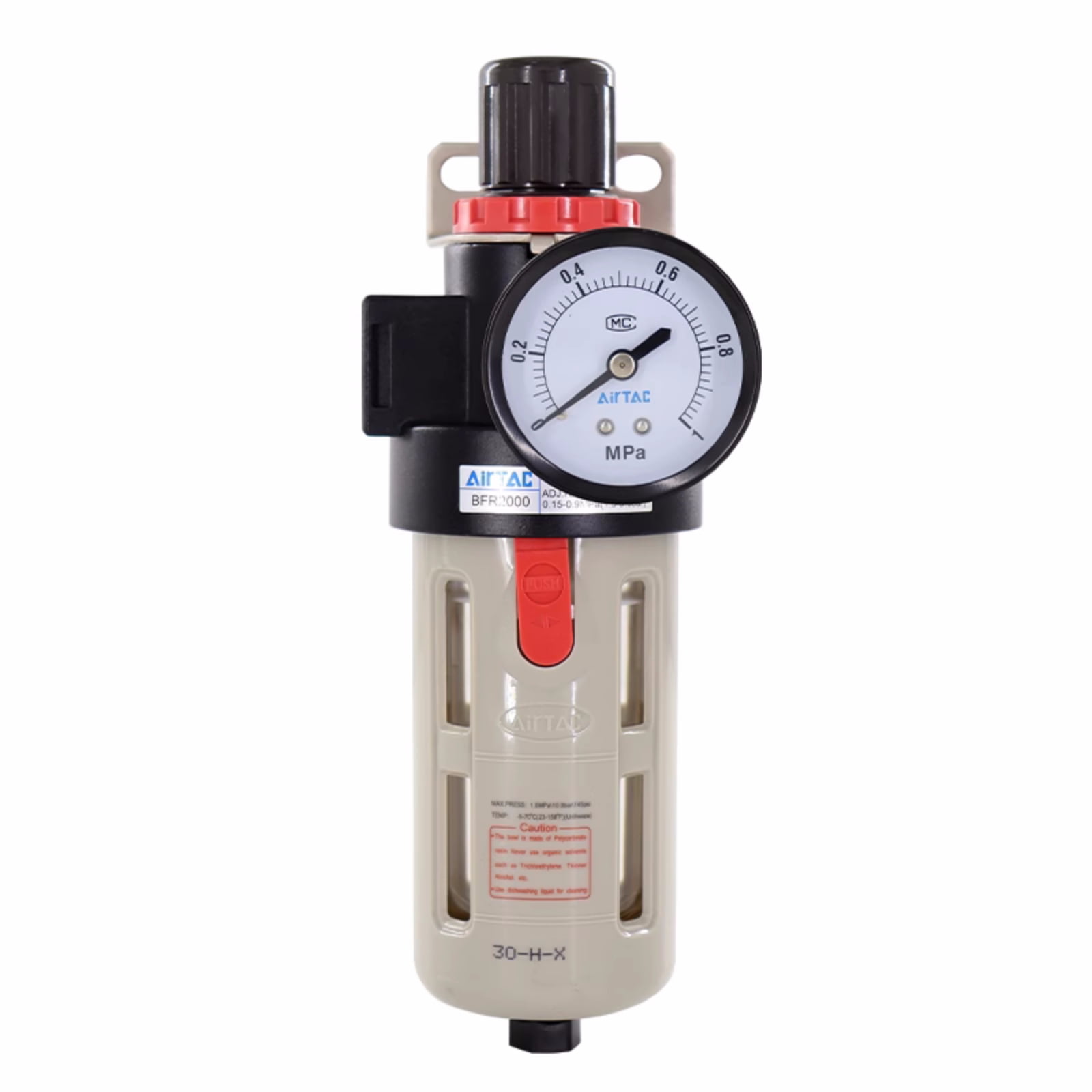 Compressed Air Filter Regulator Combo Piggyback 3/8’’ PT Airtac BFR3000