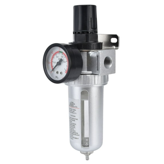 Compressed Air Filter Regulator Combo Pressure Gauge Kit Water Separator for CompressorSFR400