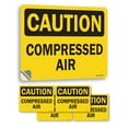 thumbnail image 1 of Compressed Air OSHA Caution Vinyl Decal Label 5 Inch x 3.5 Inch - 5 Pack, 1 of 6