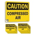 thumbnail image 1 of Compressed Air OSHA Caution Vinyl Decal Label 7 Inch x 5 Inch - 10 Pack, 1 of 6