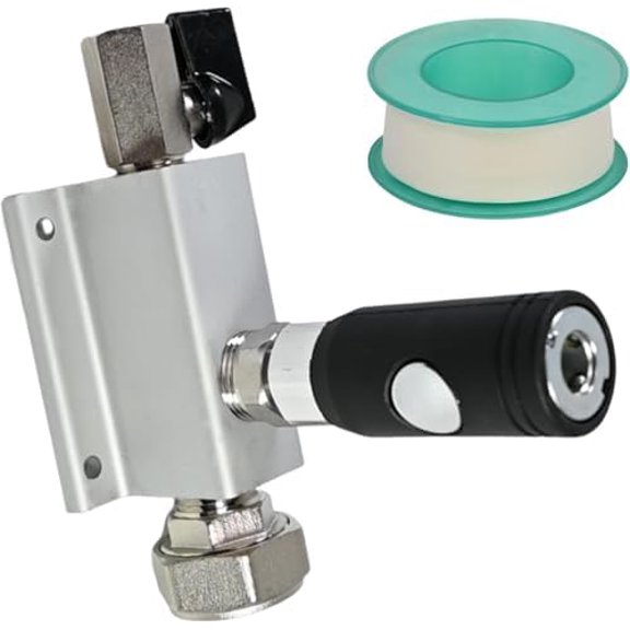 Compressed Air Outlet Kit for 3/4 Inch Tubing System with 1/2 Inch NPT Outlet Port, Air Push To Connect Outlet Block Set with Elbow NPT Straight and Universal Coupler (M81010 50120 M8005 50136)