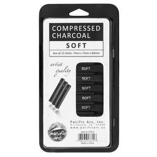 6 pcs Compressed Charcoal Sticks Kit for Sketching Soft Medium
