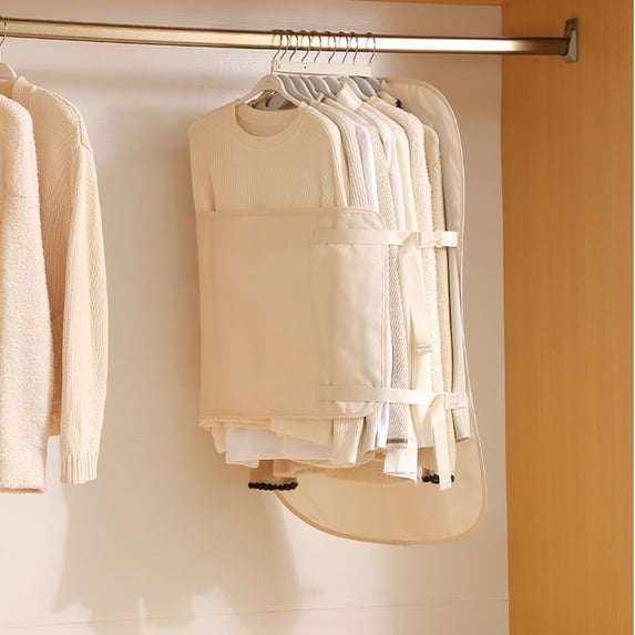 Compressed Clothing Storage Dust Cover Hanging Clothes Organizer ...