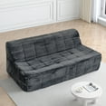 thumbnail image 1 of Compressed Corduroy 3-Seater Sofa, Modern Minimalist Space-Saving Sofa with Easy Setup for Apartments and Living Rooms, Gray, 1 of 9