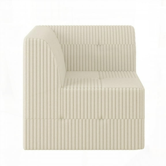Compressed Corner Sofa in Modern Minimalist Style and Corduroy Fabric for Living & Bedroom