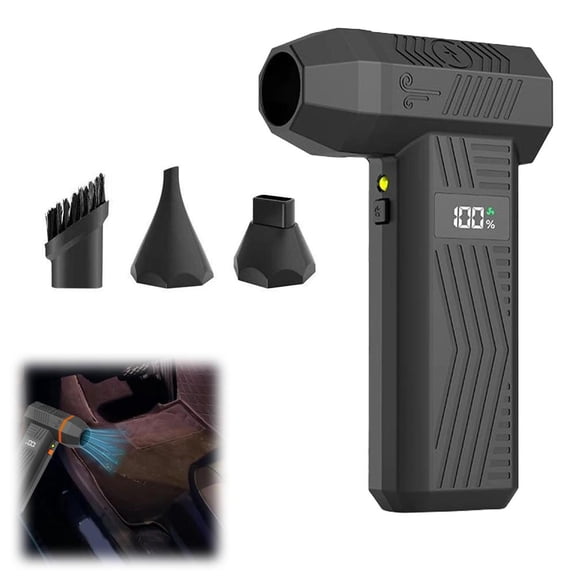 Compressed Duster-80000RPM Super Power Rechargeable Duster, 4-Gear Adjustable Mini Blower with Fast Charging, Electric Duster for Leaves,Computer, Keyboard